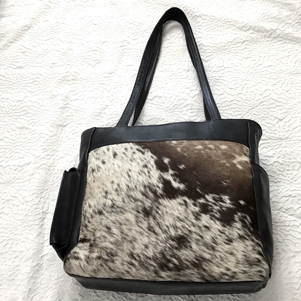 Elegant Black and Brown Tote Bag